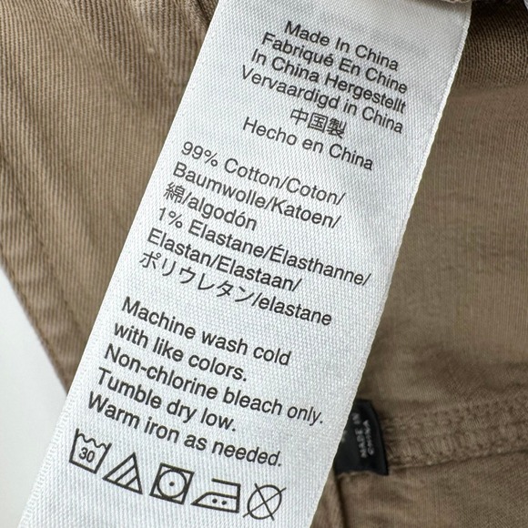 J Crew Dusty Khaki Side-Button Pencil Skirt in Stretch Chino Skirt Women's Sz 4 - Picture 13 of 13